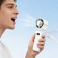 thumbnail image 4 of weibbin Portable Handheld Fan with Fully Transparent Body Colorful LED Lanyard 3 Wind Speeds Night Light USB Rechargeable for Travel Beach, 4 of 5