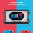 thumbnail image 2 of BOVKE Switch Case Compatible with Nintendo Switch, Hard Protective Nintendo Switch Carrying Case with Game Cartridges Storage & Playstand Function, Extra Mesh Pouch for Switch Accessories, Black, 2 of 7