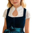 thumbnail image 4 of Faraee 7-14Y Cropped Blouse for Girls Lace Hollow Drop Shoulder Oktoberfest Crop Tops Kids Dressy Traditional Dirndl Basic Shirts White, 4 of 5
