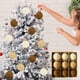 thumbnail image 4 of CaiYueKe 9 Pcs Flocked Velvet Christmas Ornaments Hanging Balls Plastic Holiday Tree Decorations Festive Xmas Decor Shiny Glitter Party Supplies Home Decor 3.15 Inch, 4 of 6