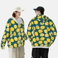 thumbnail image 4 of Daiia Lemon UPF 50+ Sun Protection Hoodie Jacket Lightweight Long Sleeve Sun Shirt for Women Men with Pocket Hiking Outdoor-3X-Large, 4 of 7