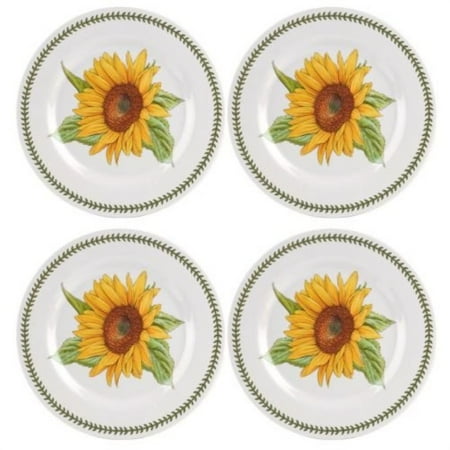 

Portmeirion 616035 Botanic Garden Set of 4 Melamine Dinner Plates 11 White