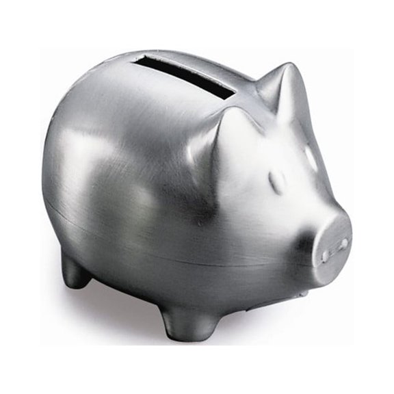 FB Jewels Pewter Finish Pig Bank