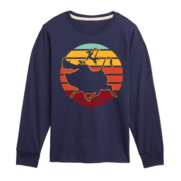 The Lion King - Timon And Pumbaa - Youth Boys Long Sleeve Graphic T-Shirt