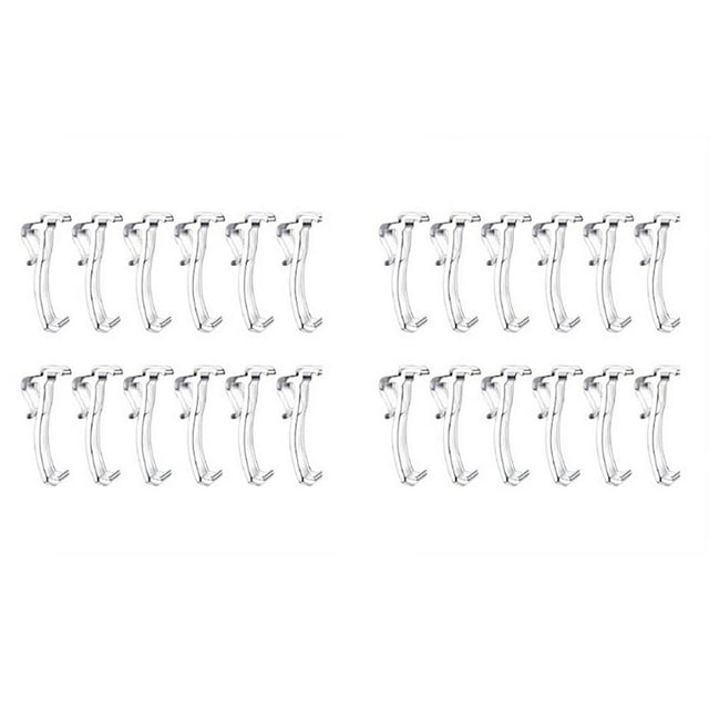 LEEYNEER 2.5 Inch Valance Clips Window Blind Clips Clear Plastic Valance Retainer Holder Hidden Valance Clips(24 Pieces)
