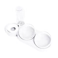 thumbnail image 3 of Cuenco de agua y comida para mascotas con diseño inclinable que evita resbalones, plato de alimentación desmontable para perros y gatos con bebedero para interior, color blanco, 3 of 12