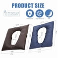 thumbnail image 2 of Bedside Commode Cushion Washable 16.5inch X 16.5inch PU Cover with Fixing Straps for Commode Chair,Toilet Seat Cushion A, 2 of 8