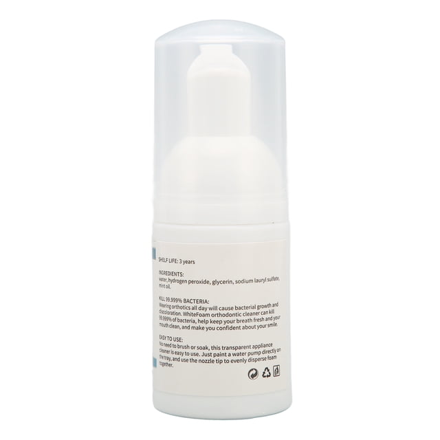 Limpiador De Retenedores, Eliminación De Manchas 30ML Reduce El Olor Cuidado Dental Espuma De Limpieza De Retenedores Para Niños Para El Hogar