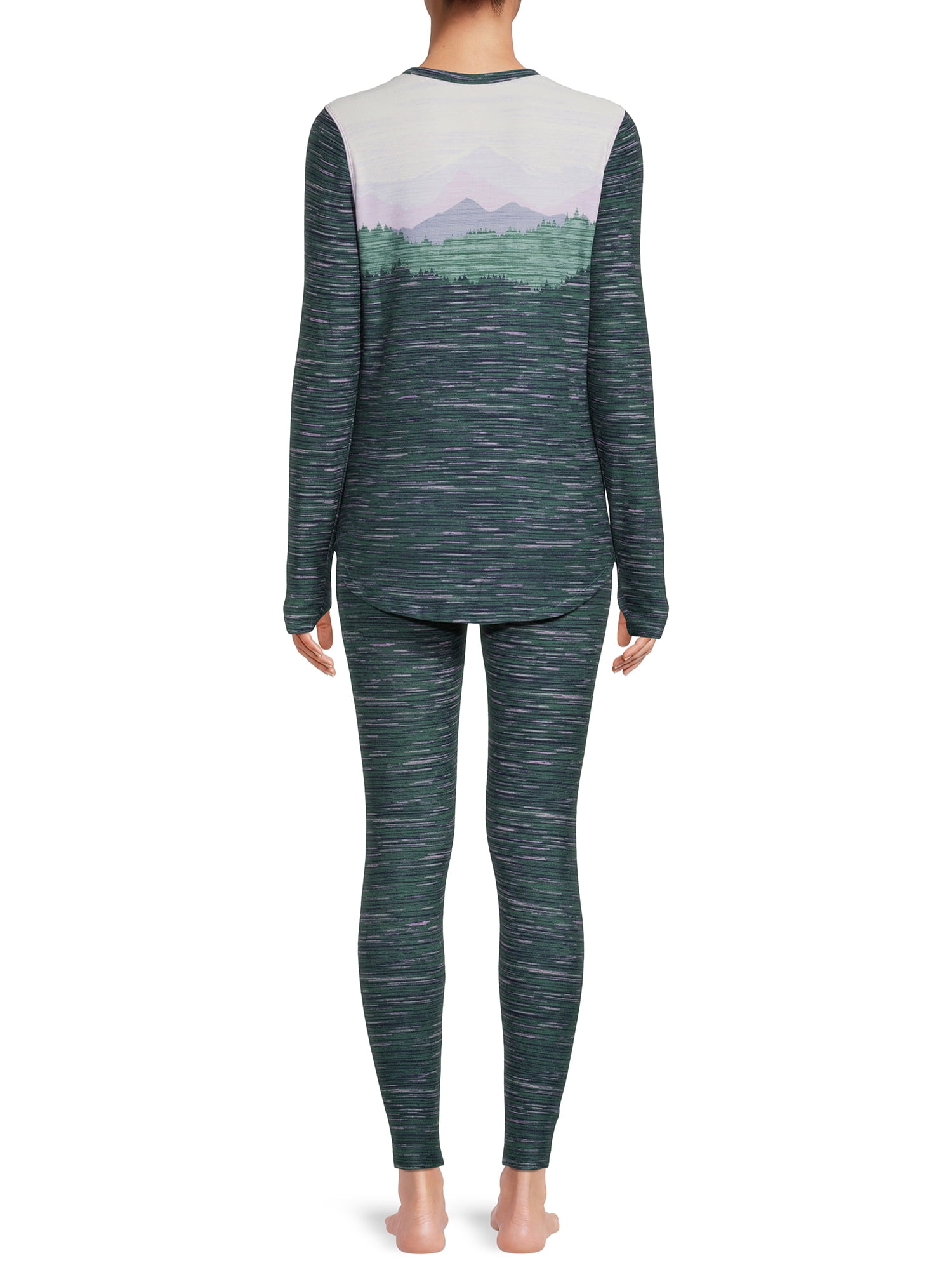 ClimateRight by Cuddl Duds Women's and Women's Plus Size Jersey Thermal Top and Leggings, 2-Piece Set