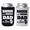 Black and White, variant on Father's Day Can Cooler, Shhh And Bring Dad A Beer, Happy Father's Day, Dad's Can Coolie Gift, Beer Hugger Gift (Black)
