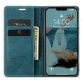 thumbnail image 2 of CaseMe for iPhone 14 Wallet Case Soft PU Leather Flip Case Magnetic Stand Flip Protective Cover Leather Case with ID & Credit Card Slots Holder Case-Cyan, 2 of 8