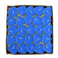 thumbnail image 4 of Btomtd 50-Count Aluminum Tea Light Candles, White Wax Candle for Birthday Tables and Hotel Use, Small Romantic Votive Candles for Valentine's Day, TOTEL 8.8 oz, Blue, 4 of 6