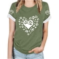 thumbnail image 1 of Tops Y Blusas de las Mujeres Estampadas Cuello Redondo Manga Corta, Poliéster Casual Top para Diario, Fiesta Y Todas las Estaciones, 1 of 8