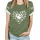 thumbnail image 1 of Tops Y Blusas de las Mujeres Estampadas Cuello Redondo Manga Corta, Poliéster Casual Top para Diario, Fiesta Y Todas las Estaciones, 1 of 8
