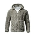 thumbnail image 3 of Chiccall Men's Fuzzy Jackets Soft Warm Fleece Zip Up Plushy Hoodie Long Sleeve Fall Winter Casual Knitted Sweater Coats with Pocket, 3 of 8