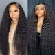 thumbnail image 1 of Peluca de cabello humano de onda profunda para mujeres negras, pelo rizado con malla Frontal 13x6, sin pegamento, HD, transparente, 13x4, 1 of 3