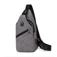 thumbnail image 1 of Sonducket Bolso cruzado resistente al desgaste, bolso de hombro de gran capacidad, bolsos con bandolera, compartimentos interiores con orificio para Bolsas de mensajero y de hombro Gris oscuro Sonducket AP011874-01, 1 of 6