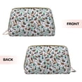 thumbnail image 3 of Naloa Mallard Ducks Wild Birds1 Leather Makeup Bag for Purse Travel, Portable Small Cosmetic Organizer for Women and Girls, Make up Bag with Zipper, 3 of 8