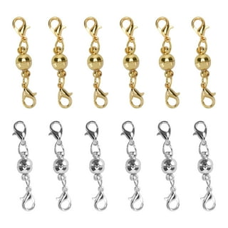 Mtfun 10pcs Magnetic Lobster Clasp,Magnetic Necklace Clasps Artificial Magnetic Locking Clasp Necklace Clasps and Closures Bracelet Extender for DIY