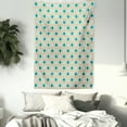 thumbnail image 3 of Teal Tapestry, Islamic Geometric Pattern Eastern Religions Inspired Oriental Symmetric Design, Wall Hanging for Bedroom Living Room Dorm Decor, 60W X 80L Inches, Teal Grey Mustard, by Ambesonne, 3 of 5