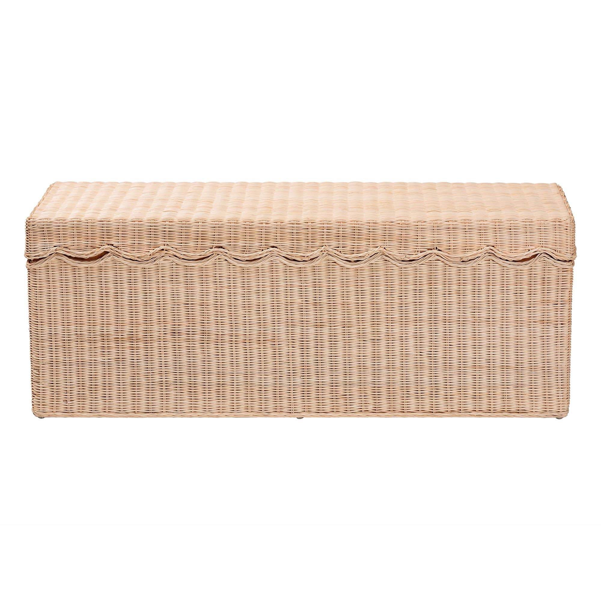 bali & pari Damita Boho Storage Bench, 18"H, Natural