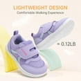 thumbnail image 7 of Toddler Wide Toe Barefoot Shoes Sneakers Kids Tennis Shoes Preschool Non Slip Lightweight Comfortable First Walking Running Light Purple Toddler Size 6, 7 of 7