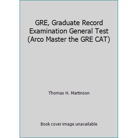 GRE, Graduate Record Examination General Test (Arco Master the GRE CAT) [Paperback - Used]