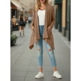 thumbnail image 4 of Cueply Womens Cardigan Long Sleeve Knit Soft Fall Open Front Duster Lightweight Coat with Pocketes, 4 of 7