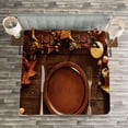 thumbnail image 3 of Ambesonne Harvest Quilted Bedspread Set 3 Pcs, Dinner at Thanksgiving, King Size, Brown Orange, 3 of 3