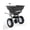 black, variant on GIMMYFIVE Tow Behind Broadcast Spreader, 130 lb Capacity, 10" Pneumatic Tires,Adjustable Seed Stream