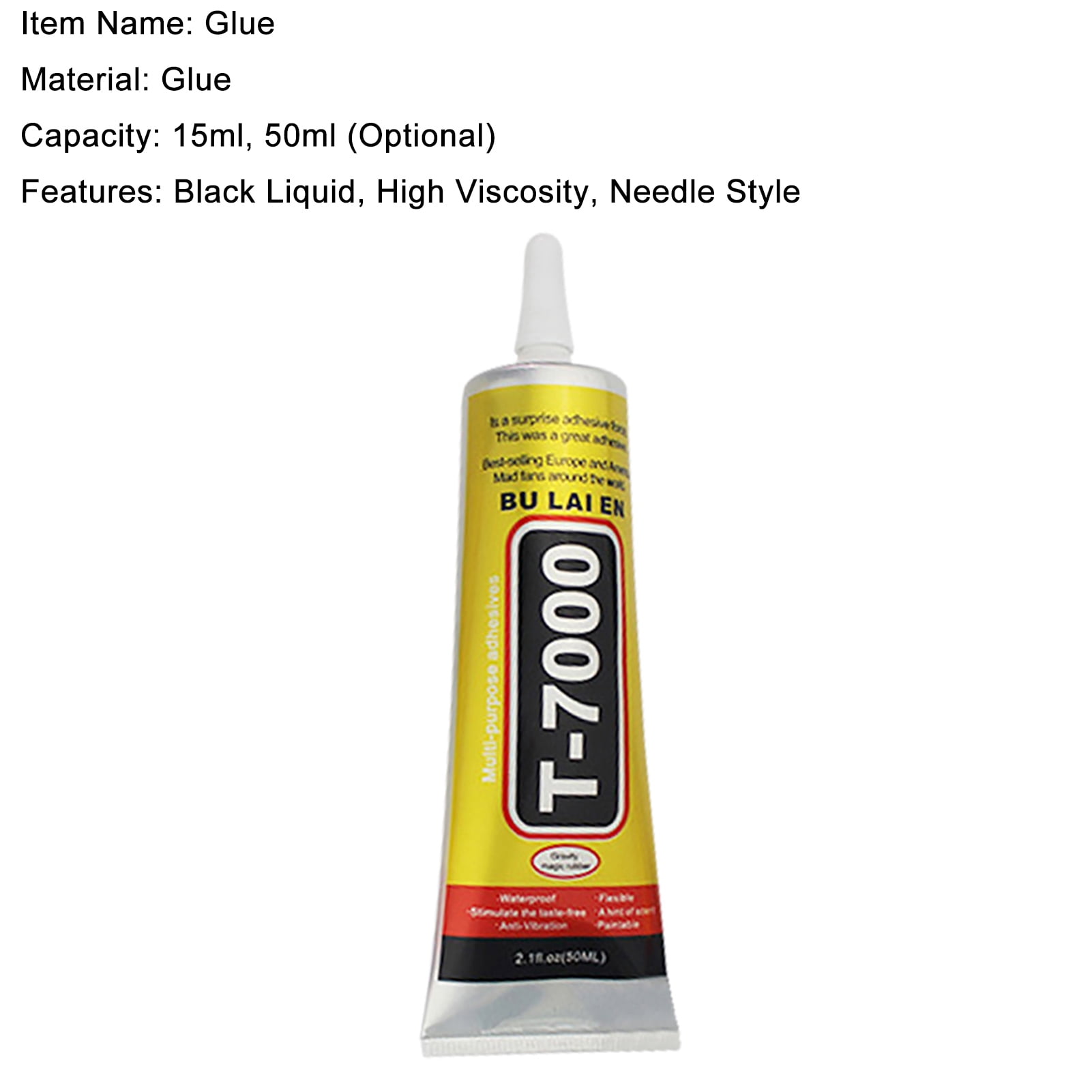 Walbest T7000 Eco Friendly High Viscosity Liquid Glue for Phone, Black