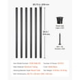 thumbnail image 6 of KFFKFF Stair Railings 101 Set, 36-Inch Aluminum Staircase Spindles, 3/4 Inch Weather-Resistant Circular Metal Railing, Hollow Terrace Fence with Top Covers & Bolts for Stairways, Veranda, 6 of 9