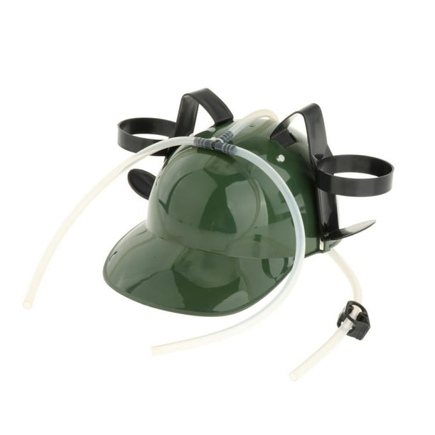 1 pieza novedad beber casco Guzzler beber casco bebedor Favor sombrero puede titular ejercito verde Zulema Sombrero de beber cerveza