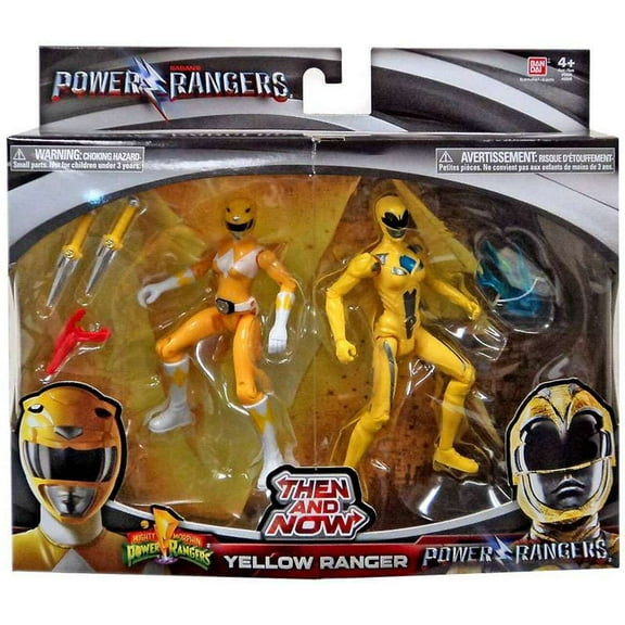 Power Rangers - Then and Now Yellow Ranger Figure Set, Yellow