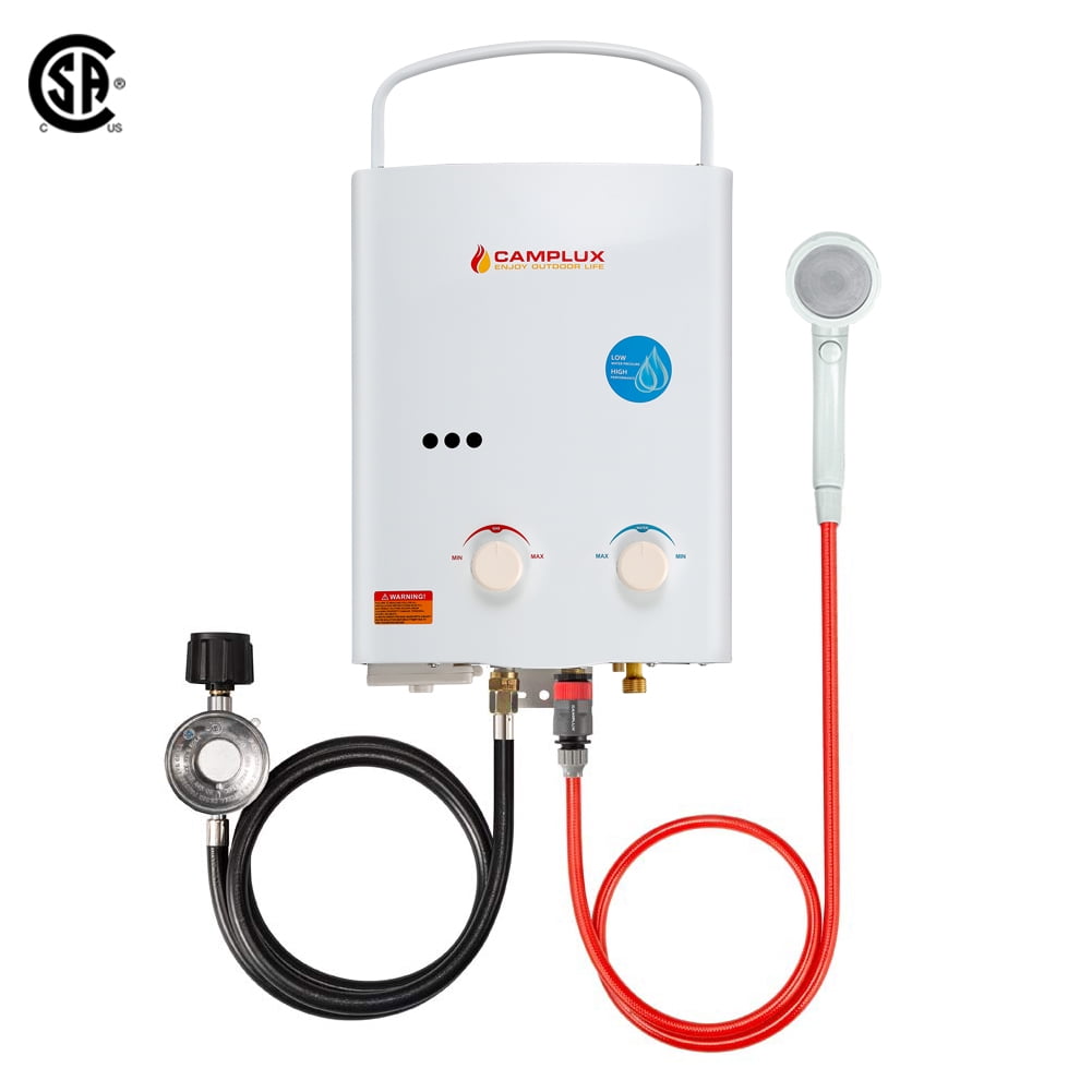 Camplux 10L 2.64 GPM Outdoor Portable Propane Gas Tankless Water Heater 