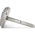 thumbnail image 3 of Stainless Steel Polished With Preciosa Crystal Heart Ring (Size 7) Made In China sr590-7, 3 of 5