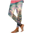 thumbnail image 3 of YOIAVAIOY Women's Christmas Leggings Wine Glass Print Tights Stretchy High Waisted Yoga Pants Buttery Soft Milk Silk Legging Multicolor XL, 3 of 6
