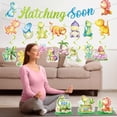 thumbnail image 4 of Dinosaur Baby Shower Decorations, No-DIY Hatching Soon Banners Baby Shower Decorations Boys, Cartoon Dinosaur Hanging Swirls Honeycomb Centerpieces Party Decor, 4 of 6