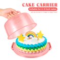 thumbnail image 3 of Cake Carrier with Handle Portable Handy Cupcake Holder Tray Pie Saver Fresh Keeping Food Cover Box, 3 of 6