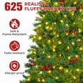 thumbnail image 5 of Firstness 5ft Pre-Lit Artificial Christmas Tree with 11 Lighting Modes, Xmas Tree with 625 Branch Tips,Pine Cones and Red Berries, 5 of 13