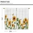 thumbnail image 2 of Farmhouse Sunflower Kitchen Curtains Floral Flower Country Wooden Small Short Cafe Window Curtains Rustic Plant Spring Rod Pocket Bathroom Window Drapes Treatment Curtains (26x24 Inch), 2 of 6