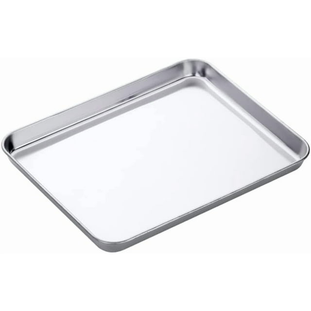 Stainless Steel Baking Sheets: Nonstick Rectangular Cake Pan for Oven Cooking
