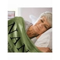 thumbnail image 2 of Super Soft Personalized Flannel Throw Blanket for Nana, Grass Green - Cozy Gift for Birthday, Christmas, Mother's Day from Family & Friends, 2 of 17
