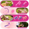 thumbnail image 2 of Grooming Kit 9-Piece Set with Organizer Bag - Premium  Brushes for Effective Cleaning and Massage, Pink, 2 of 6