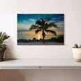 thumbnail image 2 of Elephant Stock Key West Sunset Palm Wall Art - Horizontal Canvas Wall Art - Living Room Wall Decor - Beach Canvas - Gray And Green Decor - 12" x 8", 2 of 8