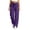 Purple, variant on Cloaraye Plus Size Women's Pants High Waist Wide Leg Sweatpants with Drawstring Casual Fashion Solid Color Palazzo Pants