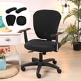 thumbnail image 3 of Maoww Stretchable Office Chair Slipcover for Study Chair Gaming Chair Armchair Black, 3 of 9