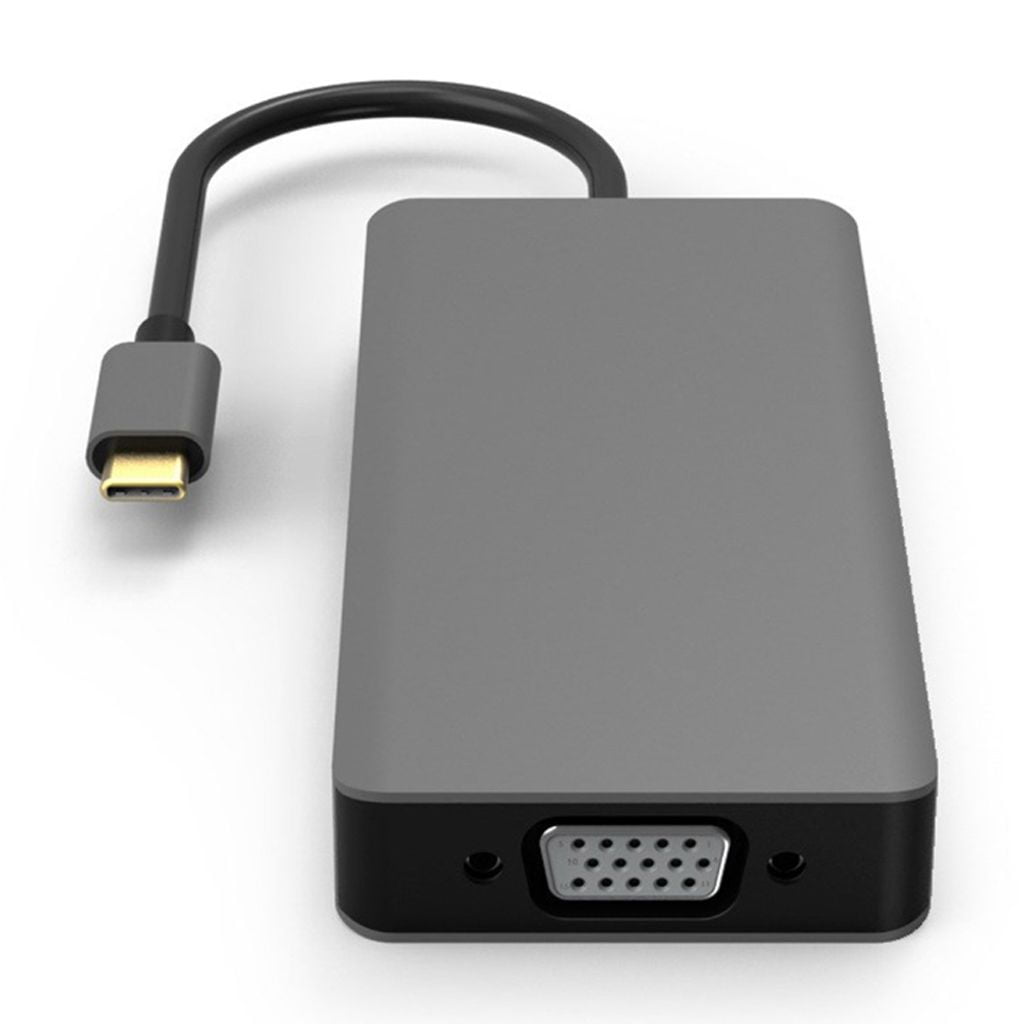 Zeiwohndc USB C HUBs Type C to Video VGA Adapter USB Expansion for Office Connectivity