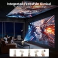 thumbnail image 3 of 4K Projector with WiFi and Bluetooth, 3D Stereo Sound & Auto Keystone Video Projector, 600 ANSI Outdoor Movie Projector, 50% Zoom, MAX 220''Display, 3 of 5