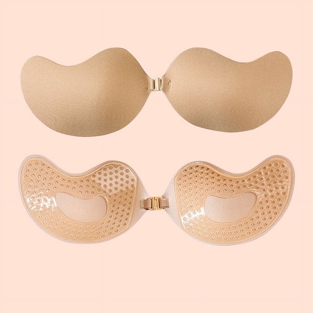 Vestido de novia de mujer de silicona transpirable y fino con esponja invisible y tirantes para el pecho, con adhesivo para el pecho de mango